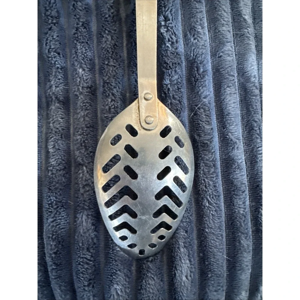Flint Arrowhead Slotted Spoon Serving Logo USA Stainless Vanadium 11.5
